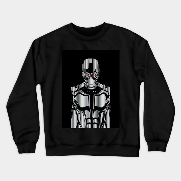 Futuristic Robot Crewneck Sweatshirt by ArtFactoryAI